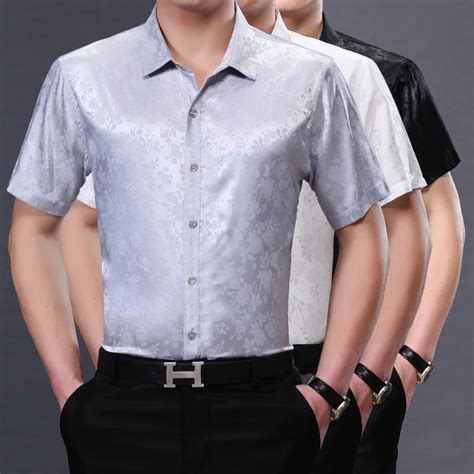 designer men summer silk shirts.